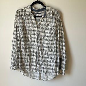 bicycle printed button down shirt